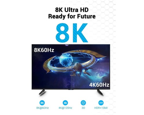 Кабель Vention HDMI-HDMI, 1.5 м, v2.1, (AANBG) (AANBG) Кабель Vention HDMI-HDMI, 1.5 м, v2.1, (AANBG) (AANBG)