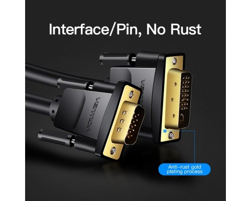 Кабель Vention DVI(24+5) to VGA Cable 3M Black (EACBI) (EACBI) Кабель Vention DVI(24+5) to VGA Cable 3M Black (EACBI) (EACBI)