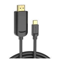 Кабель Vention Type-C to HDMI 4K 30Hz Cable 1.5M Black (CGUBG) (CGUBG)