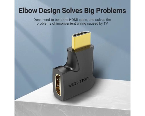Адаптер Vention HDMI 270 Degree Male to Female Adapter Black (AINB0) (AINB0) Адаптер Vention HDMI 270 Degree Male to Female Adapter Black (AINB0) (AINB0)