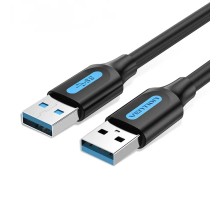 Кабель-подовжувач Vention USB 3.0 A Male to A Male  Cable 0.5M Black PVC Type (CONBD) (CONBD)
