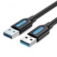 Кабель-подовжувач Vention USB 3.0 A Male to A Male Cable 0.5M Black PVC Type (CONBD) (CONBD)