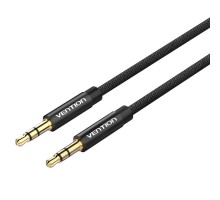 Аудіокабель Vention Fabric Braided 3.5mm Male to Male Audio Cable 2M Black Metal Type (BAGBH) (BAGBH)