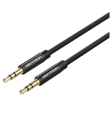 Аудіокабель Vention Fabric Braided 3.5mm Male to Male Audio Cable 2M Black Metal Type (BAGBH) (BAGBH)