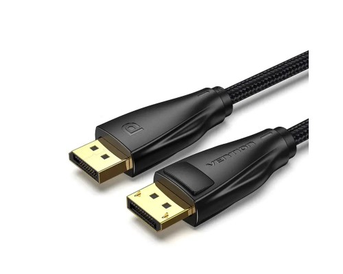 Кабель Vention DisplayPort, 1 м, v1.4 чорний, 8K 60 Hz, 4K 144Hz, 2K 165Hz, 1080P 240Hz (HCCBF) (HCCBF) Кабель Vention DisplayPort, 1 м, v1.4 чорний, 8K 60 Hz, 4K 144Hz, 2K 165Hz, 1080P 240Hz (HCCBF) (HCCBF)