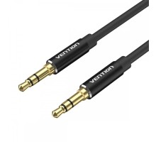Аудіокабель Vention 3.5mm Male to Male Audio Cable 2M Black Aluminum Alloy Type (BAXBH) (BAXBH)