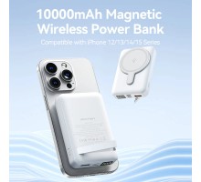 Зовнішній акумулятор Vention 10000mAh Magnetic Wireless Power Bank (USB-C + Lightning + USB-C + USB-A +Wireless) 22.5W White LED Display Type (FHTW0) (FHTW0)