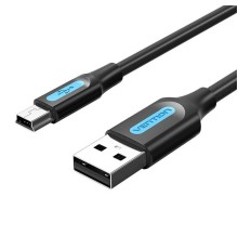Кабель Vention USB 2.0 A Male to Mini-B  Male  Cable 0.5M Black PVC Type (COMBD) (COMBD)