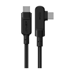 Кабель ACEFAST C5-03 USB-C to USB-C 100W right angled aluminum alloy 2m Black (6974316281016)