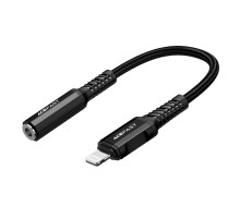 Кабель-перехiдник ACEFAST C1-05 Lightning to 3.5mm aluminum alloy headphones adapter cable Black (6974316280569)