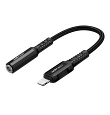 Кабель-перехiдник ACEFAST C1-05 Lightning to 3.5mm aluminum alloy headphones adapter cable Black (6974316280569)