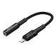 Кабель-перехiдник ACEFAST C1-05 Lightning to 3.5mm aluminum alloy headphones adapter cable Black (6974316280569)
