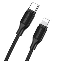 Кабель BOROFONE BX42 USB to iP 2.4A, 1m, silicone, TPE connectors, Black (6931474736727)