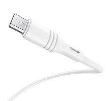 Кабель BOROFONE BX43 USB to Micro 2.4A, 1m, PVC, PVC connectors, White (6931474735591)