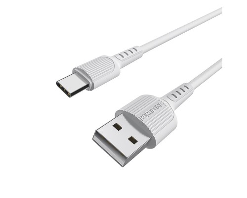 Кабель BOROFONE BX16 USB to Type-C 2A, 1m, PVC, TPE connectors, White (6957531099468) Кабель BOROFONE BX16 USB to Type-C 2A, 1m, PVC, TPE connectors, White (6957531099468)
