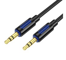 Аудіокабель BOROFONE BL20 True sound silicone audio cable AUX Black (6941991114373)