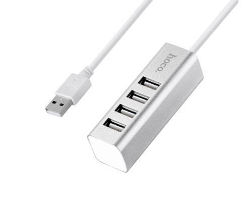 USB-хаб HOCO HB1 4USB Line machine Silver (6957531038146) USB-хаб HOCO HB1 4USB Line machine Silver (6957531038146)