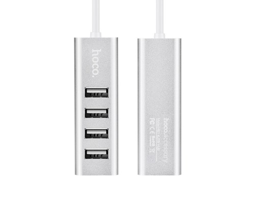 USB-хаб HOCO HB1 4USB Line machine Silver (6957531038146) USB-хаб HOCO HB1 4USB Line machine Silver (6957531038146)