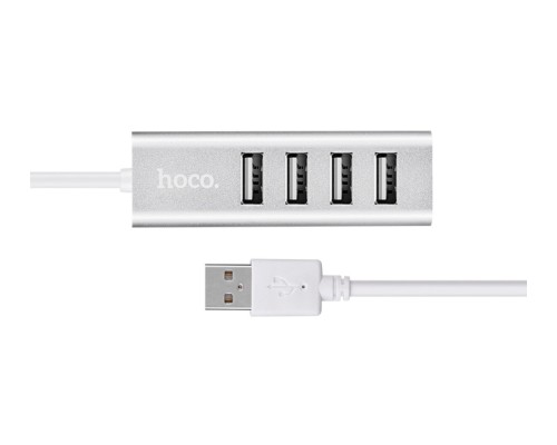 USB-хаб HOCO HB1 4USB Line machine Silver (6957531038146) USB-хаб HOCO HB1 4USB Line machine Silver (6957531038146)