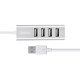 USB-хаб HOCO HB1 4USB Line machine Silver (6957531038146)