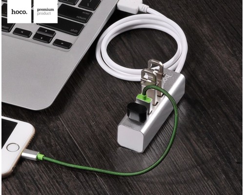 USB-хаб HOCO HB1 4USB Line machine Silver (6957531038146) USB-хаб HOCO HB1 4USB Line machine Silver (6957531038146)
