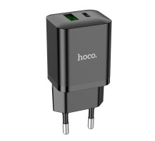 Мережевий зарядний пристрій HOCO N28 Founder PD20W+QC3.0 charger Black (6931474783509)