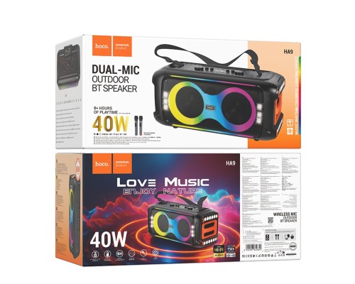 Портативна колонка HOCO HA9 Kayman dual-mic outdoor BT speaker Black (6942007629850) Портативна колонка HOCO HA9 Kayman dual-mic outdoor BT speaker Black (6942007629850)
