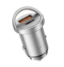 Автомобільний зарядний пристрій HOCO NZ10 Handy PD45W+QC3.0 car charger Silver (6942007601825)
