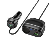 Автомобільний зарядний пристрій HOCO Z59A Rank 96W(2C2A) cigarette lighter slot car charger Black (6942007641517)