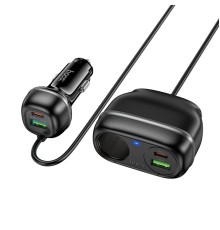 Автомобільний зарядний пристрій HOCO Z59A Rank 96W(2C2A) cigarette lighter slot car charger Black (6942007641517)