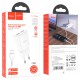 Мережевий зарядний пристрій HOCO C88A Star round dual port charger set (iP) 12W White (6931474749512)