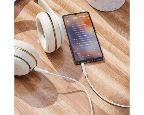 Аудіокабель BOROFONE BL16 Clear sound AUX audio cable White (6974443389173)