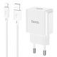 Мережевий зарядний пристрій HOCO C106A Leisure single port charger set(iP) 10.5W White (6931474783899)