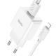 Мережевий зарядний пристрій HOCO C106A Leisure single port charger set(iP) 10.5W White (6931474783899)