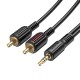 Аудіокабель BOROFONE BL11 3.5mm to double RCA audio cable Black (6974443382204)