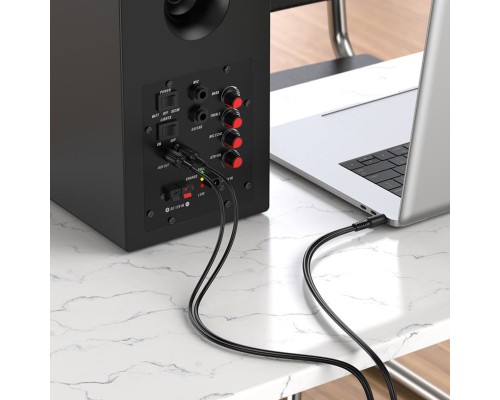Аудіокабель BOROFONE BL11 3.5mm to double RCA audio cable Black (6974443382204) Аудіокабель BOROFONE BL11 3.5mm to double RCA audio cable Black (6974443382204)