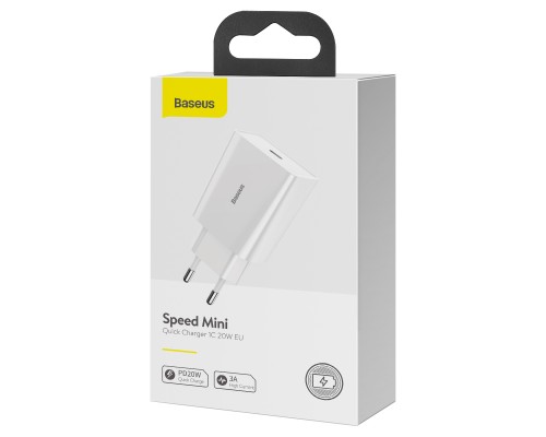 Зарядний пристрій Baseus Speed Mini Quick Charger White (CCFS-SN02)