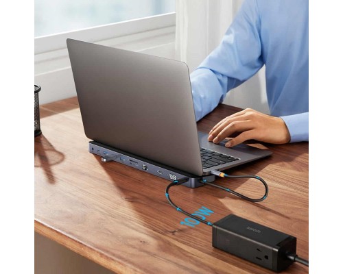 USB-хаб Baseus EliteJoy Gen2 11-Port Type-C HUB Adapter Dark gray (WKSX030013) USB-хаб Baseus EliteJoy Gen2 11-Port Type-C HUB Adapter Dark gray (WKSX030013)