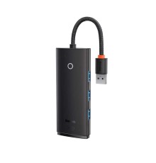 USB-хаб Baseus Lite Series 4-Port USB-A HUB Adapter (USB-A to USB 3.0*4) 25cm Black (WKQX030001)