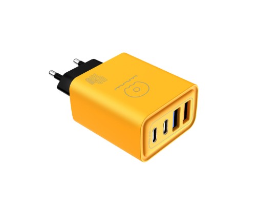 Мережевий зарядний пристрій WUW-C212 48W Charger 2 USB C +  2 USB C yellow (C212)