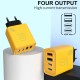 Мережевий зарядний пристрій WUW-C212 48W Charger 2 USB C +  2 USB C yellow (C212)