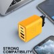 Мережевий зарядний пристрій WUW-C212 48W Charger 2 USB C +  2 USB C yellow (C212)