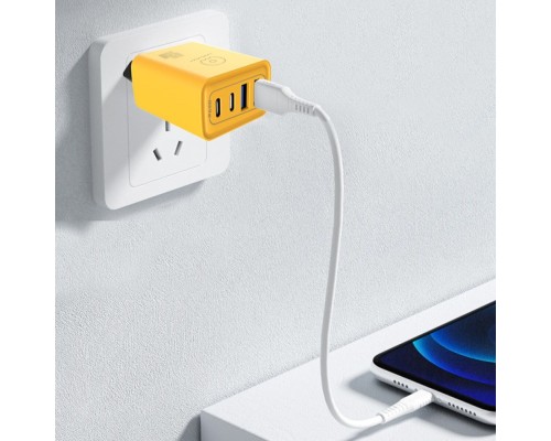 Мережевий зарядний пристрій WUW-C212 48W Charger 2 USB C +  2 USB C yellow (C212)
