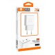Мережевий зарядний пристрій WUW-C189 PD 20W Charger USB C + USB C white (C189)