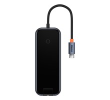 USB-хаб Baseus AcmeJoy 8-Port Type-C HUB Adapter（Type-C to HDMI*1+USB3.0*2+USB2.0*1+Type-C PD&amp;Data*1+RJ45*1+SD/TF*1）Dark Grey (WKJZ010613)