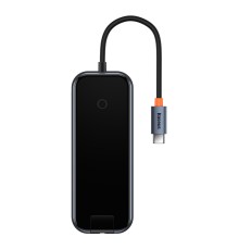 USB-хаб Baseus AcmeJoy 8-Port Type-C HUB Adapter（Type-C to HDMI*1+USB3.0*2+USB2.0*1+Type-C PD&amp;Data*1+RJ45*1+SD/TF*1）Dark Grey (WKJZ010613)
