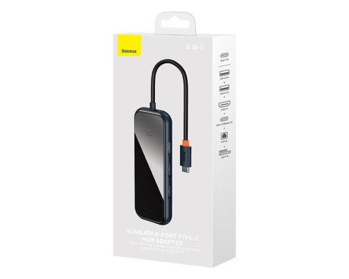 USB-хаб Baseus AcmeJoy 8-Port Type-C HUB Adapter(Type-C to HDMI*1+USB3.0*2+USB2.0*1+Type-C PD&Data*1+RJ45*1+SD/TF*1)Dark Grey (WKJZ010613) USB-хаб Baseus AcmeJoy 8-Port Type-C HUB Adapter(Type-C to HDMI*1+USB3.0*2+USB2.0*1+Type-C PD&Data*1+RJ45*1+SD/TF*1)Dark Grey (WKJZ010613)