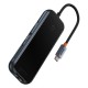 USB-хаб Baseus AcmeJoy 8-Port Type-C HUB Adapter(Type-C to HDMI*1+USB3.0*2+USB2.0*1+Type-C PD&Data*1+RJ45*1+SD/TF*1)Dark Grey (WKJZ010613)