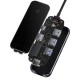 USB-хаб Baseus AcmeJoy 8-Port Type-C HUB Adapter(Type-C to HDMI*1+USB3.0*2+USB2.0*1+Type-C PD&Data*1+RJ45*1+SD/TF*1)Dark Grey (WKJZ010613)