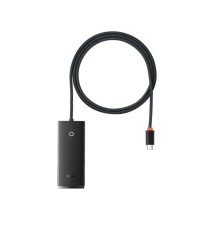 USB-хаб Baseus Lite Series 4-Port Type-C HUB Adapter (Type-C to USB 3.0*4 ) 1m Black (WKQX030401)